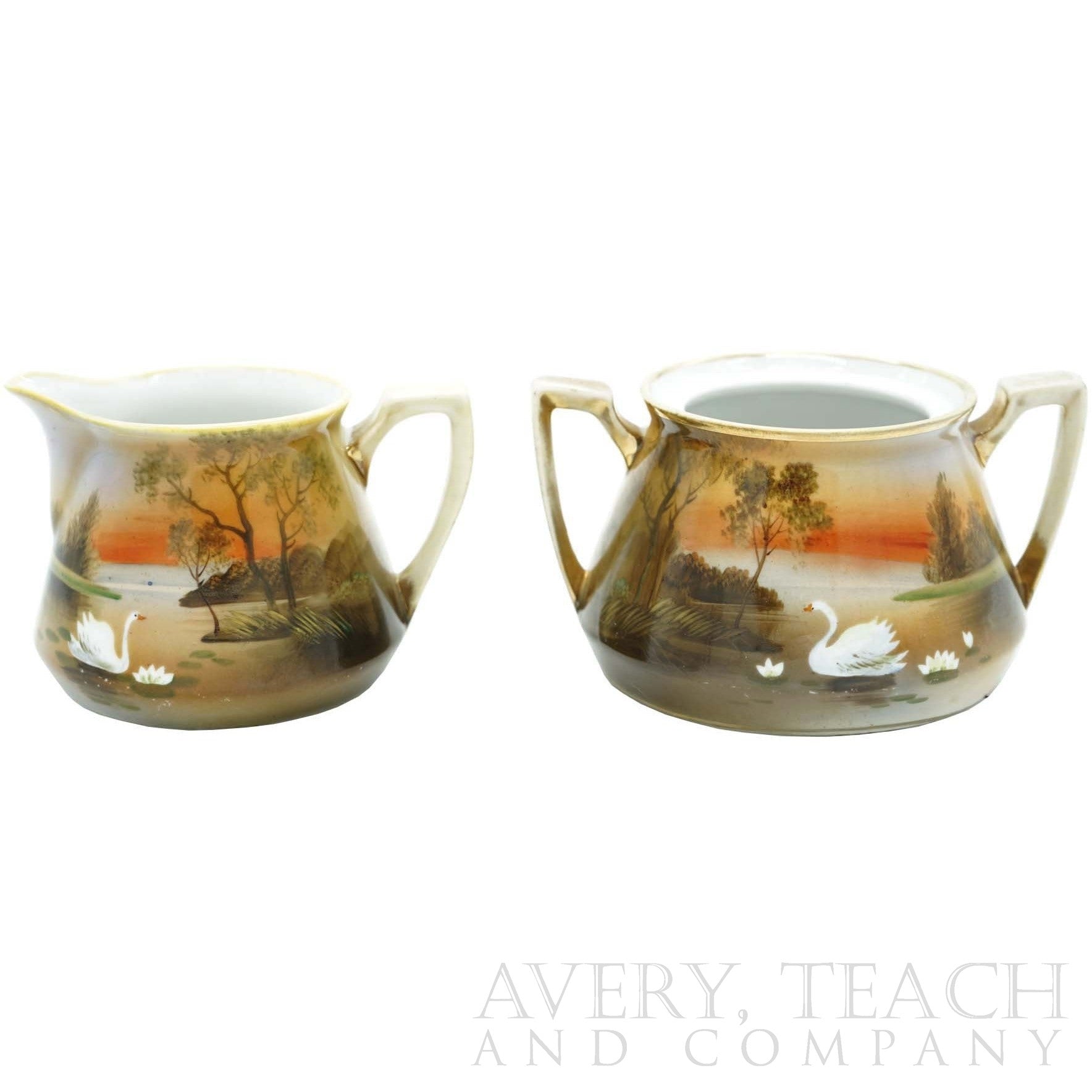 Cream and Sugar Bowl Nippon Set