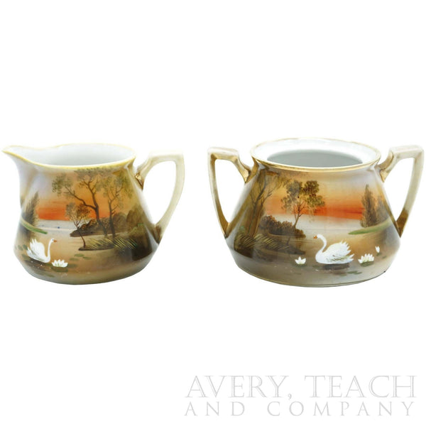 Cream and Sugar Bowl Nippon Set