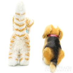 A Pair Steiff Cat & Dog Plush Toy - Avery, Teach and Co.