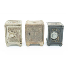 Lot of 3 Cast Iron Banks - Avery, Teach and Co.