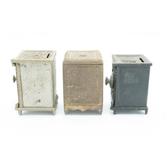 Lot of 3 Cast Iron Banks - Avery, Teach and Co.