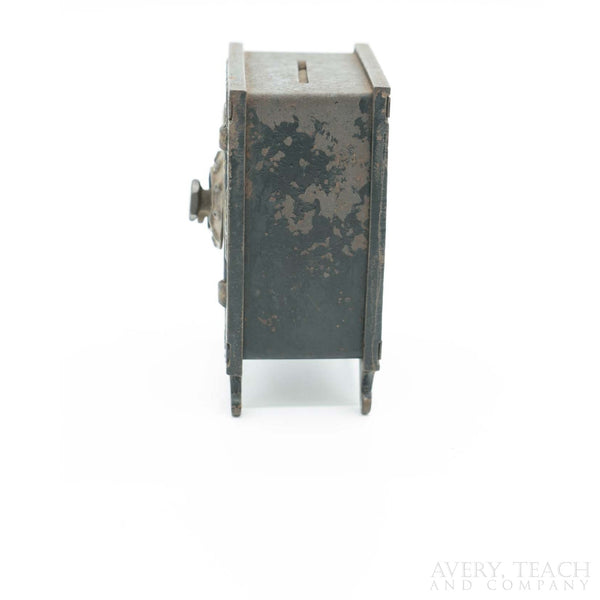 Antique Original 1900's Junior Safe Deposit Cast Iron Bank - Avery, Teach and Co.