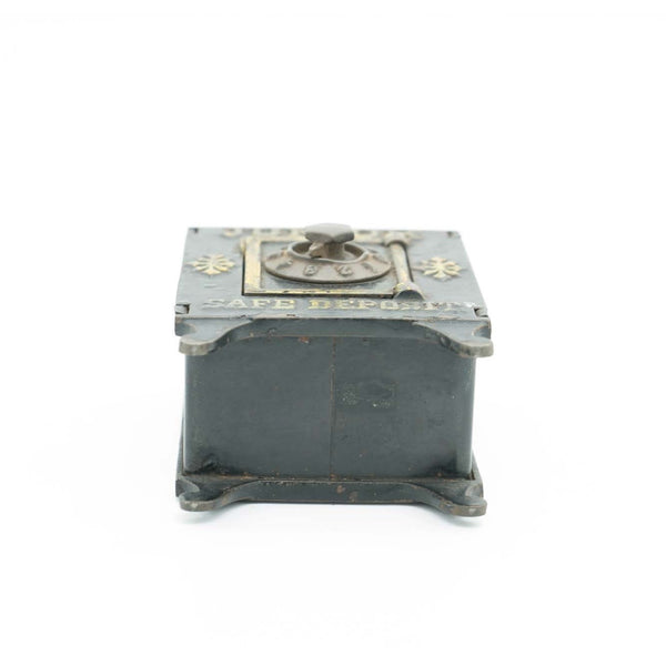 Antique Original 1900's Junior Safe Deposit Cast Iron Bank - Avery, Teach and Co.