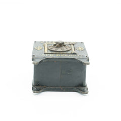 Antique Original 1900's Junior Safe Deposit Cast Iron Bank - Avery, Teach and Co.