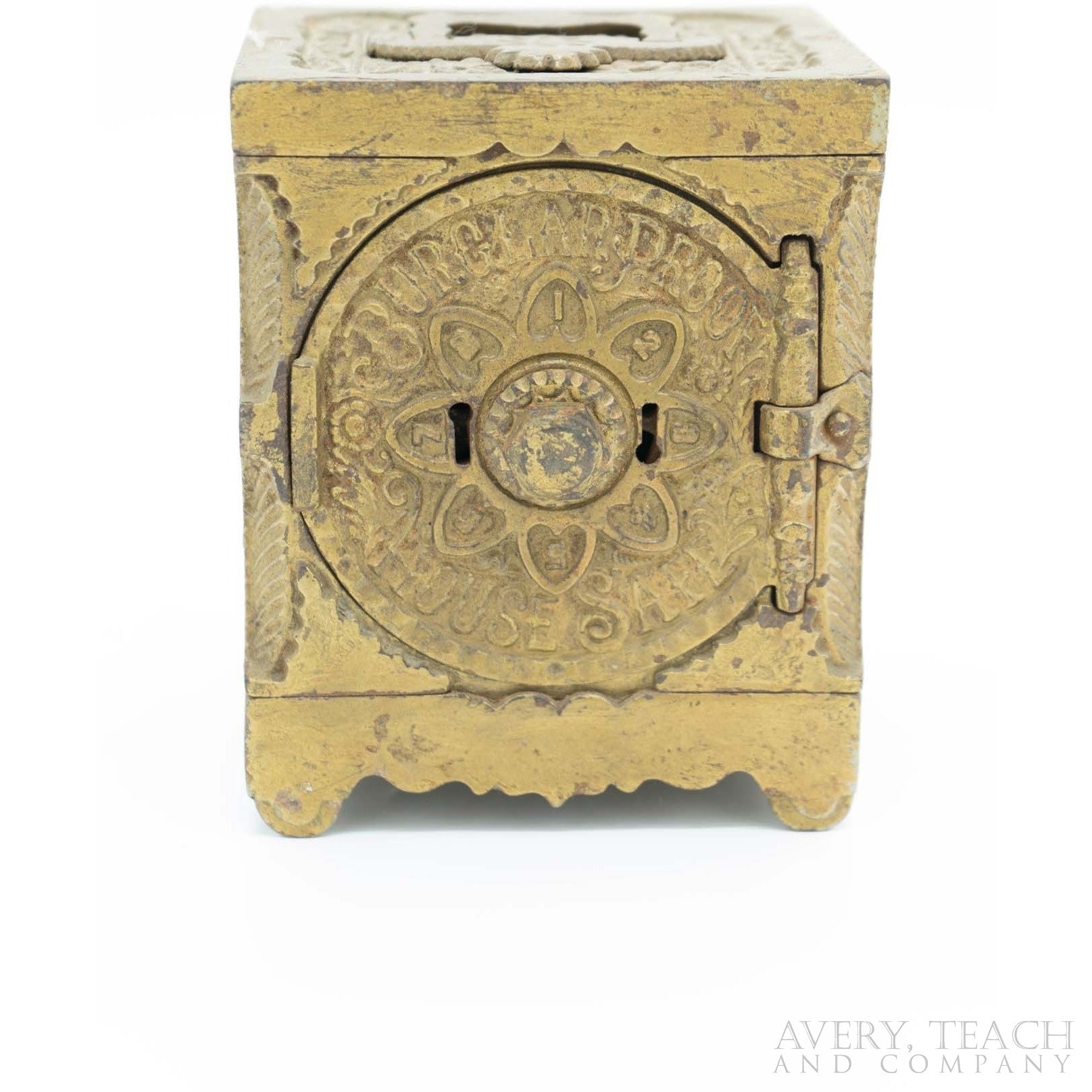 1897 J.E. Stevens Burglarproof Cast Iron Bank