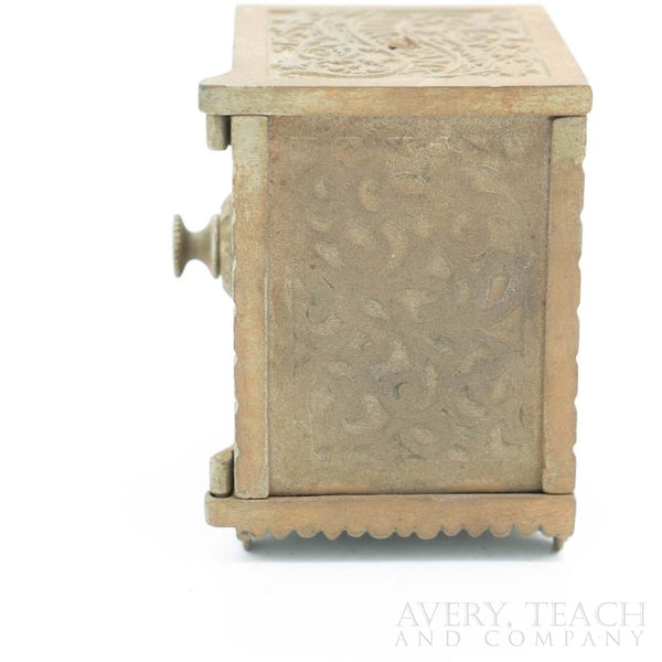 1900's Cast Iron "Savings Bank" Coin Safe - Avery, Teach and Co.
