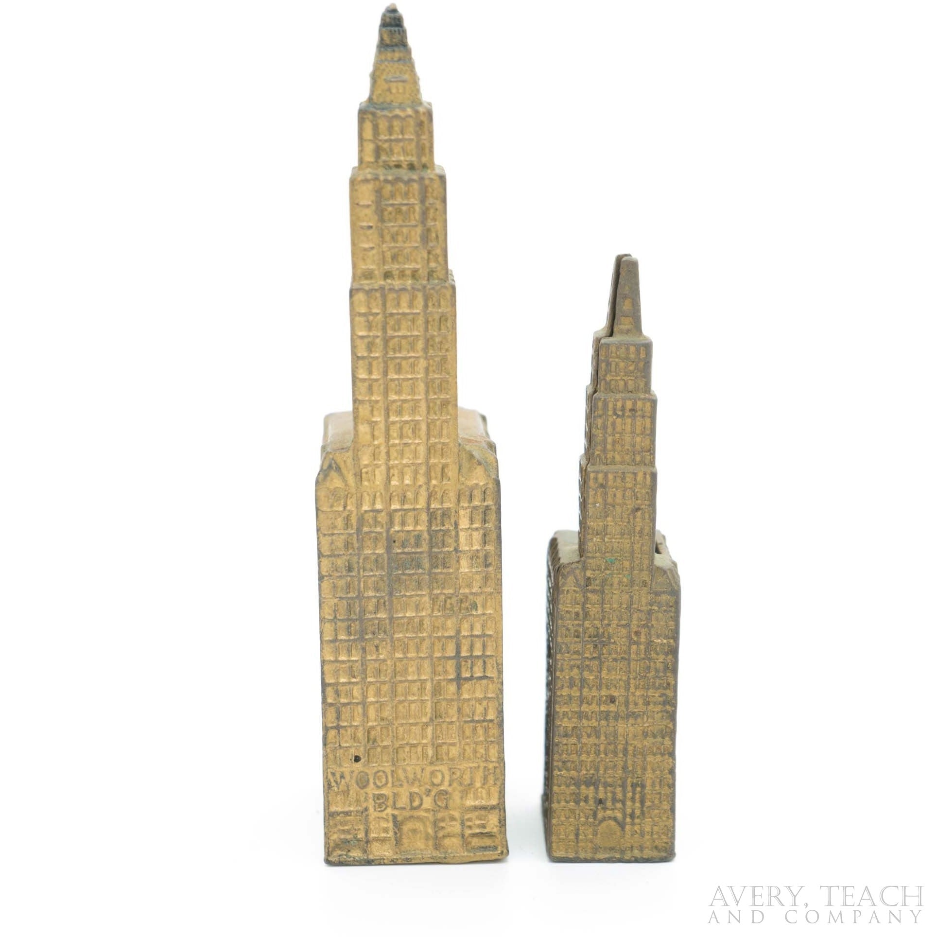 A Pair of Woolworth Building Cast Iron Banks