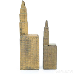 A Pair of Woolworth Biulding Cast Iron Banks - Avery, Teach and Co.