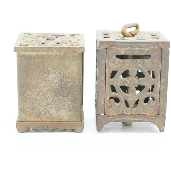 A Pair of Antique Cast Iron Penny Banks - Avery, Teach and Co.
