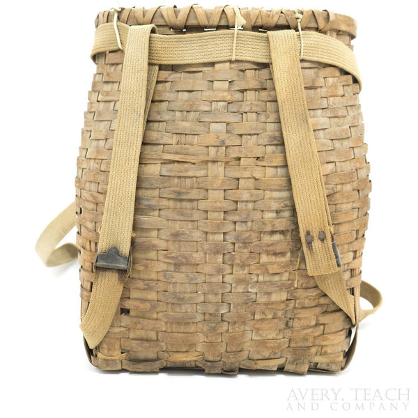 Vintage Creel Woven Ice Fishing Basket Backpack - Avery, Teach and Co.