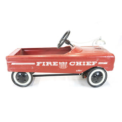 1960's Vintage Red & White Fire Chief Pedal Cart - Avery, Teach and Co.