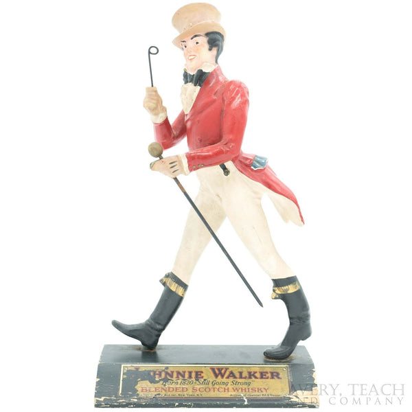 Antique Carved Wooden Johnnie Walker Figure
