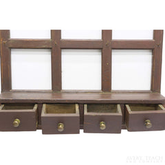 Primitive Wall Rack with Drawers - Avery, Teach and Co.