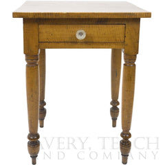Antique Tiger Maple Candle Stand