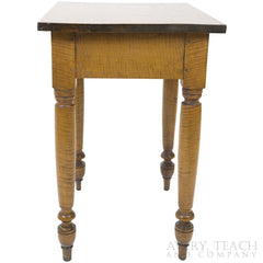 Antique Tiger Maple Candle Stand - Avery, Teach and Co.