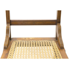 Close up of the seat of the American Sheraton chairs.