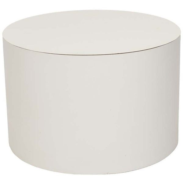 Mid-Century Modern 1970s White Cylindrical End Table - Avery, Teach and Co.