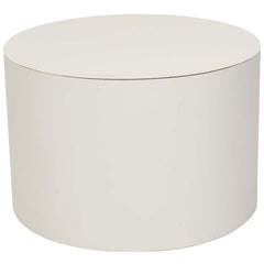 Mid-Century Modern 1970s White Cylindrical End Table - Avery, Teach and Co.