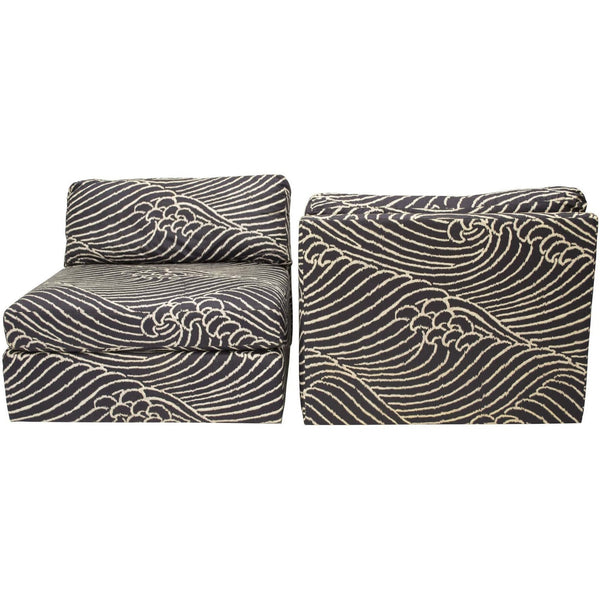 Drexel Contemporary Classics Mid-century Wave Pattern Set of Two Seats - Avery, Teach and Co.
