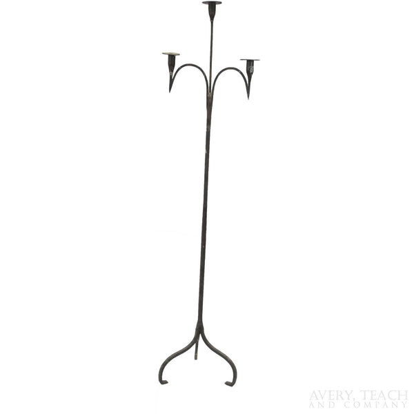 Antique Iron Floor Candle Stick