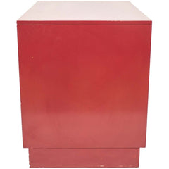 Mid-Century Glossy Red Side Chest - Avery, Teach and Co.