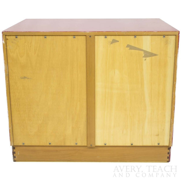 Mid-Century Glossy Red Side Chest - Avery, Teach and Co.