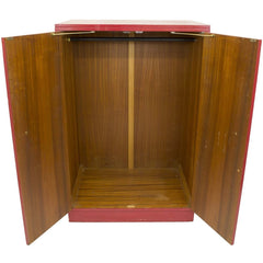 Mid-Century Glossy Red Wooden Wardrobe - Avery, Teach and Co.
