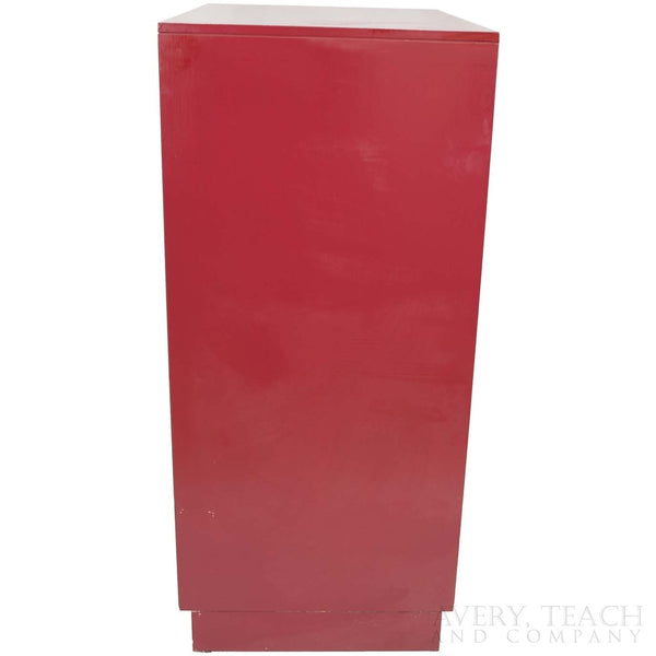 Mid-Century Glossy Red Wooden Wardrobe - Avery, Teach and Co.