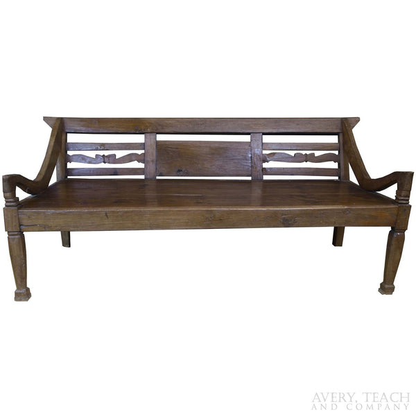 Dutch Colonial Teak Bench