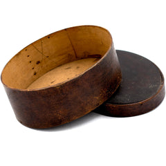 Stained Dark Oval One-Finger Colonial Shaker Box