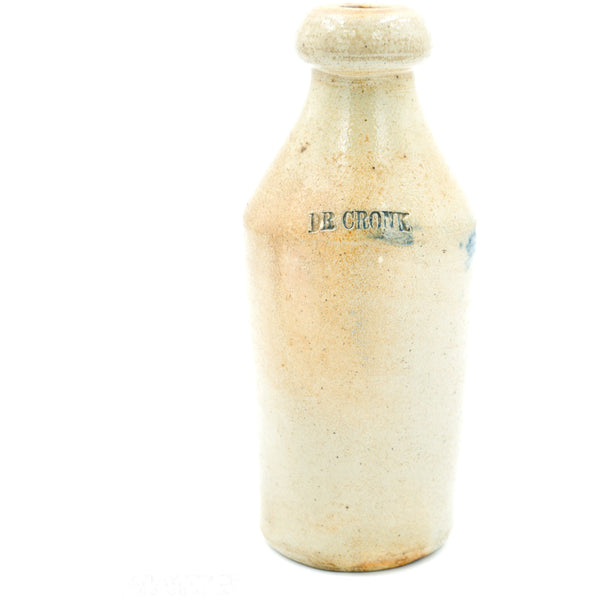 Dr. Cronk Stoneware Beer Bottle