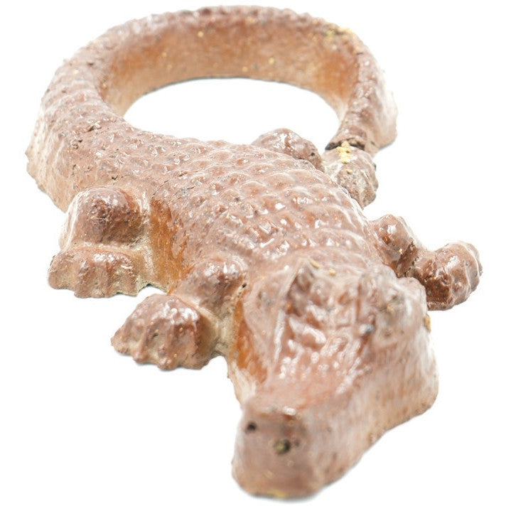 Alligator Glazed Sewer Tile Sculpture
