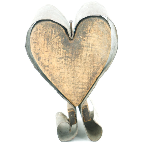 Heart-Shaped Metal/Wood Butter Print & Mold