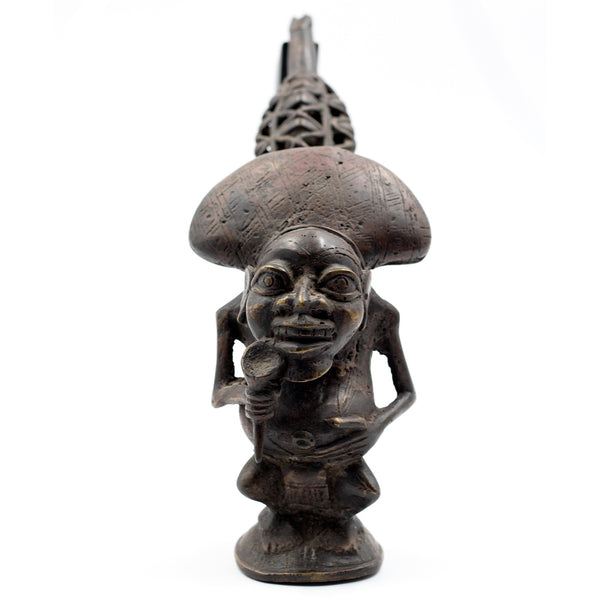 Bronze Borneon Pipe Shaped Like a Man