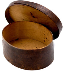 Stained Dark Oval One-Finger Colonial Shaker Box