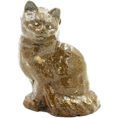 Two-Faced Monkey/Cat Glazed Sewer Tile Sculpture - Avery, Teach and Co.
