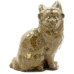 Two-Faced Monkey/Cat Glazed Sewer Tile Sculpture - Avery, Teach and Co.