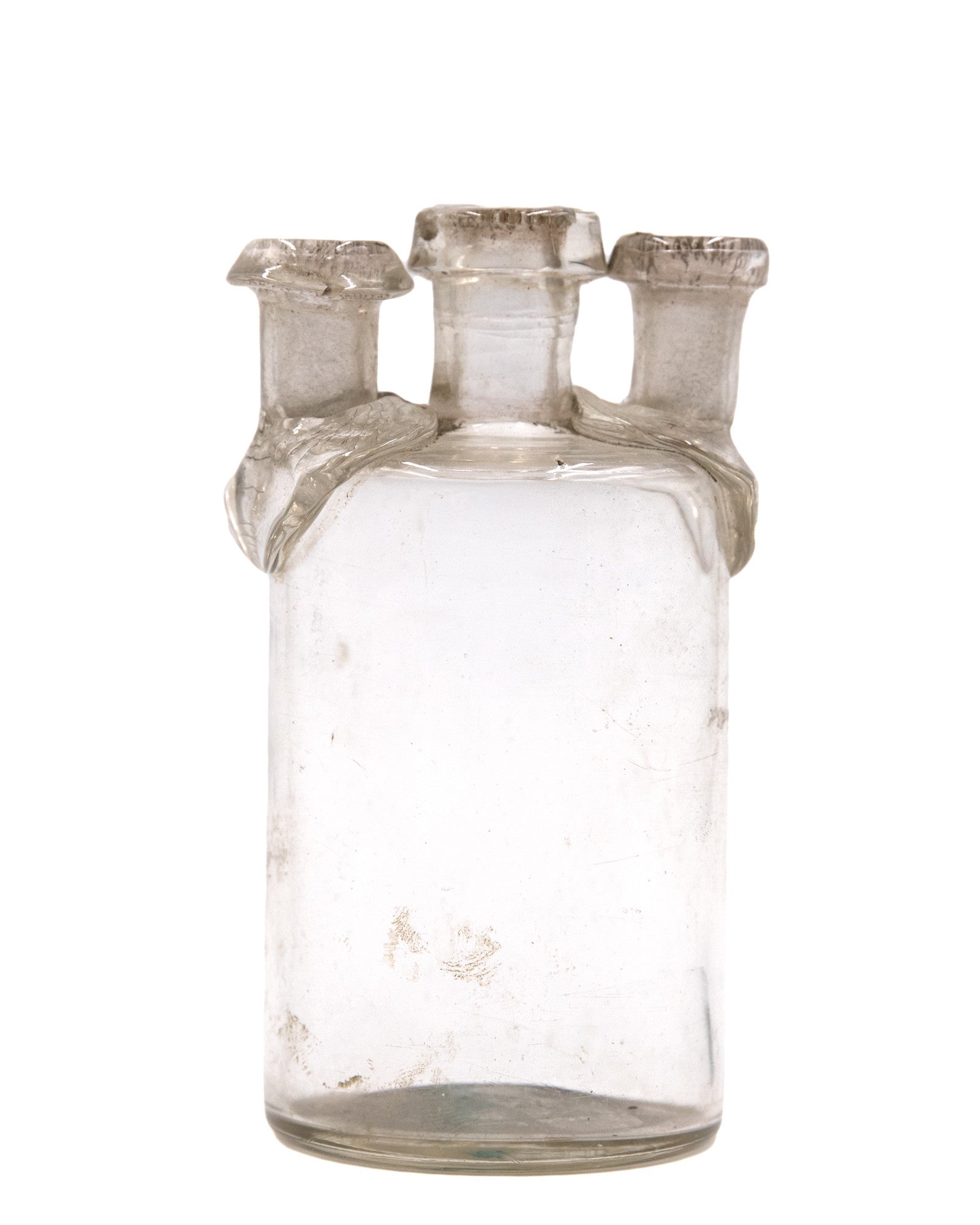 Laboratory Glassware - Clear Glass Bottle 3 Mouths