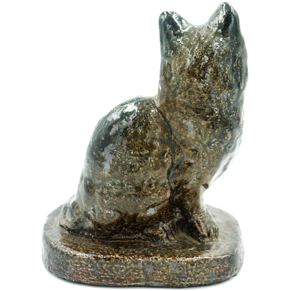 Cat Glazed Sewer Tile Sculpture - Avery, Teach and Co.