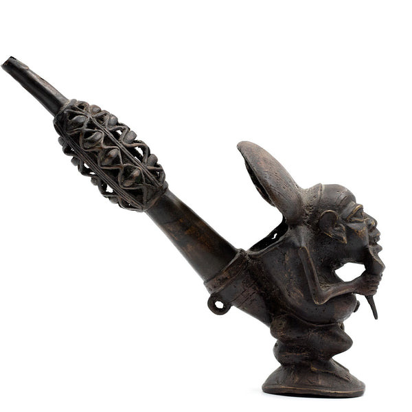 Bronze Borneon Pipe Shaped Like a Man