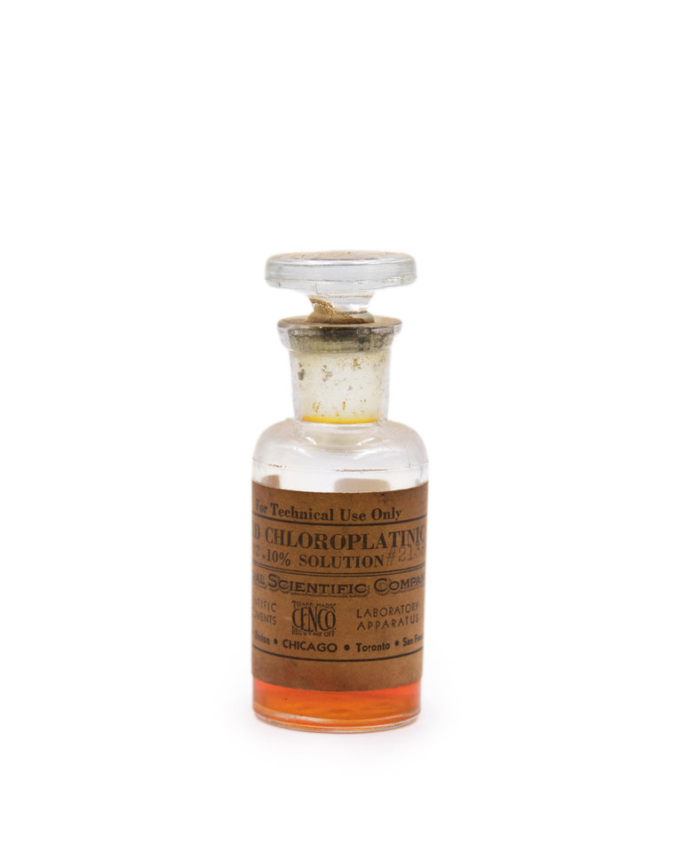 Glass Bottle - Central Scientific Company - Chloroplatinic Acid