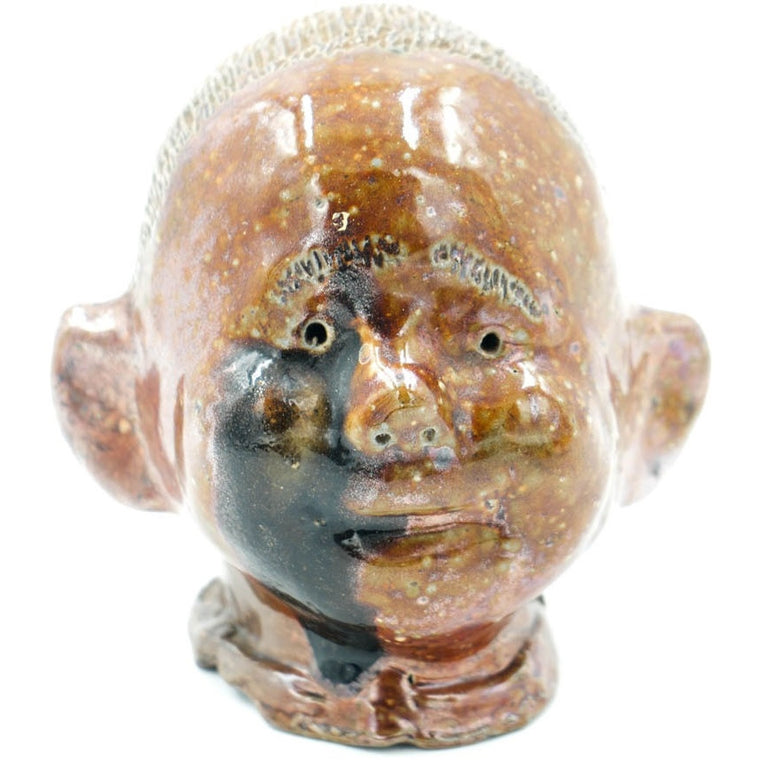 Baby Head Glazed Sewer Tile Sculpture
