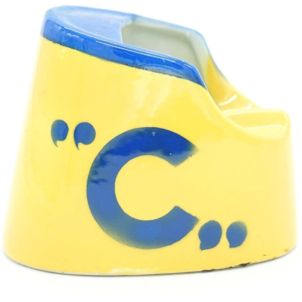 Yellow and Blue Costa Line Ashtray