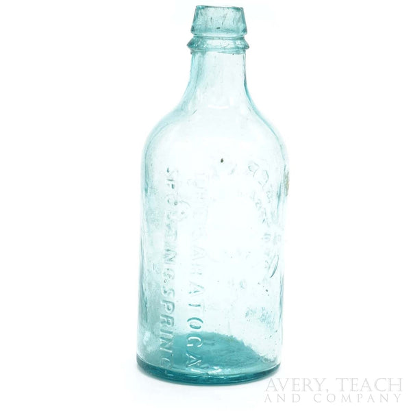 Antique "The Saratoga" Spouting Springs Mineral Water Bottle - Avery, Teach and Co.