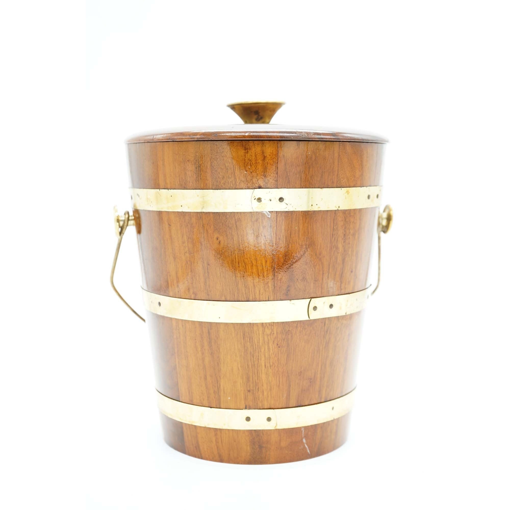 Vintage Walnut Vermilion Ice Bucket
