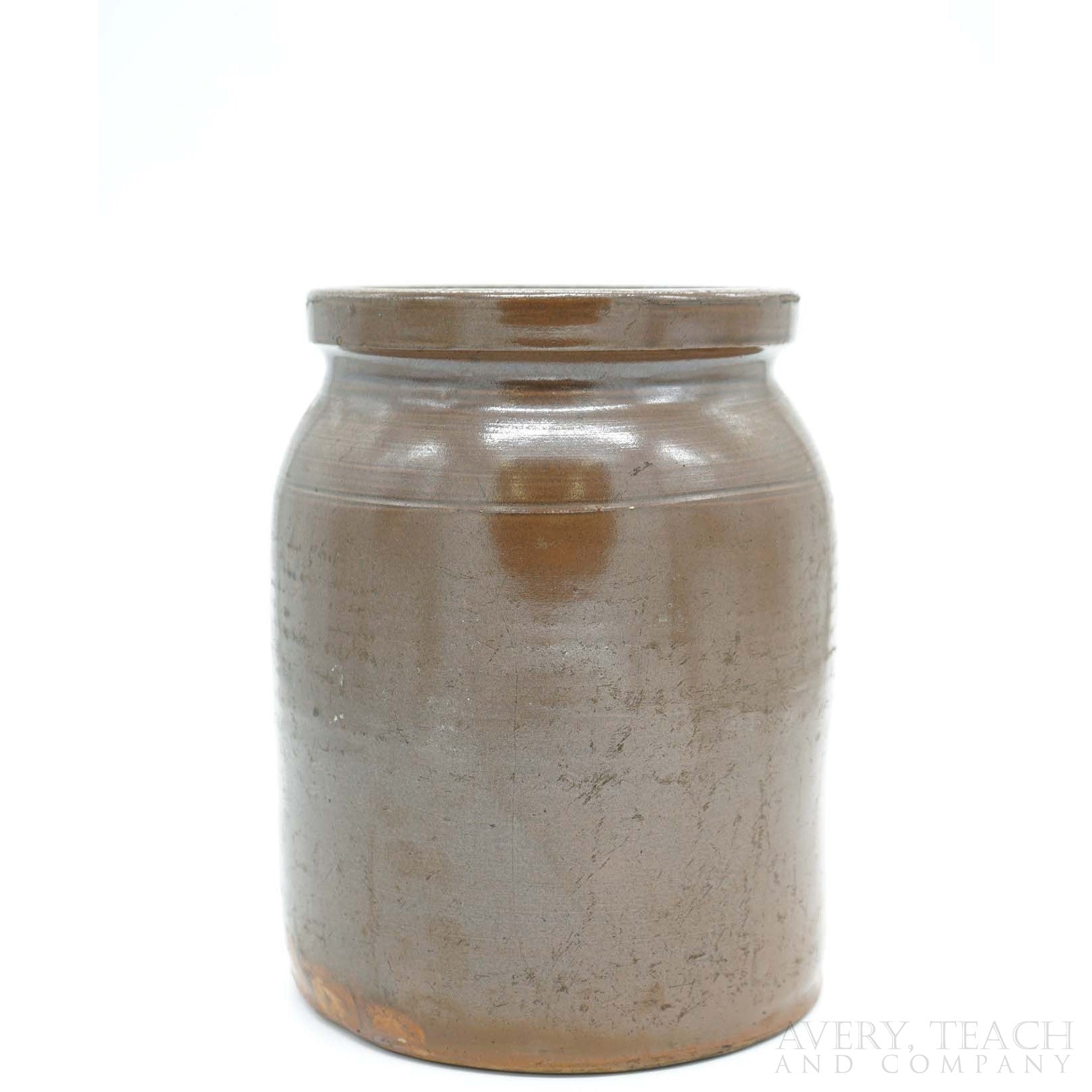 Antique Brown Stoneware Crock Jug