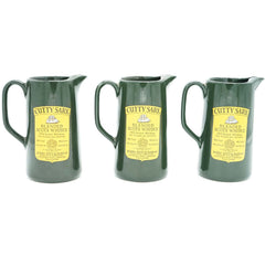 Set of 3 Cutty Sark Blended Scots Whisky Green Pitcher - Avery, Teach and Co.