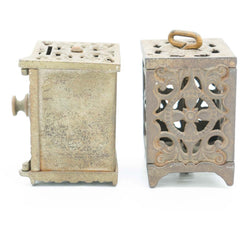 A Pair of Antique Cast Iron Penny Banks - Avery, Teach and Co.