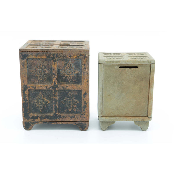 Pair of Cast Iron Security Deposit Safe Banks - Avery, Teach and Co.
