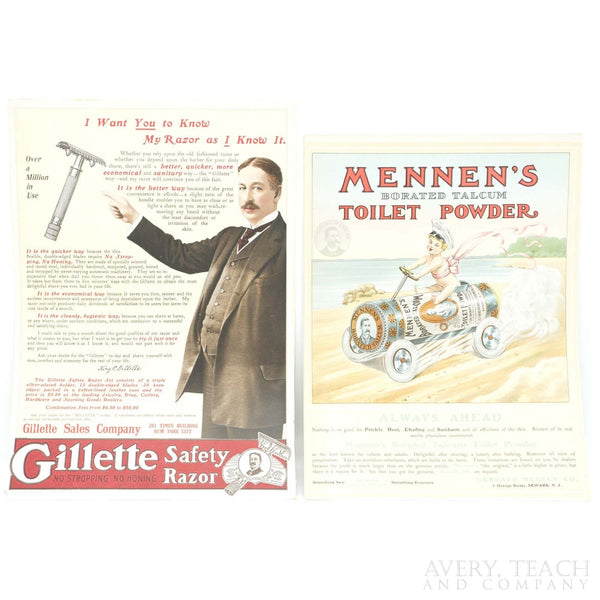 Vintage Pair of Advertisements from The Theatre Advertiser - Avery, Teach and Co.